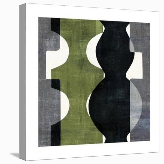 Geometric Deco II with Green-Wild Apple Portfolio-Stretched Canvas