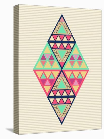 Geometric Diamond Composition-cienpies-Stretched Canvas