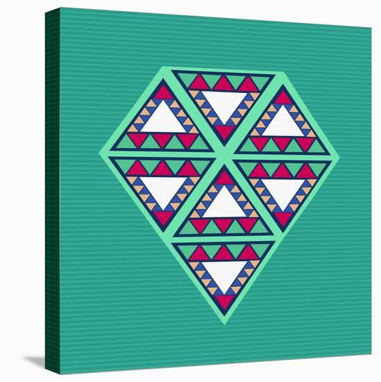 Geometric Diamond Composition-cienpies-Stretched Canvas