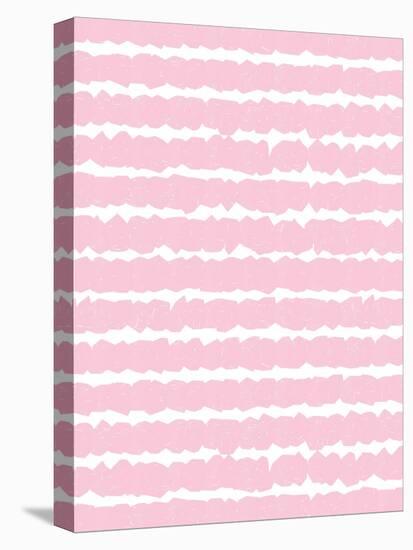 Geometric Lines Pink-Ninola Designs-Stretched Canvas