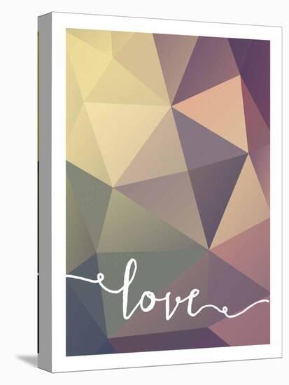 Geometric Love Purplebrown-null-Stretched Canvas