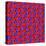 Geometric Optical Art Background in Red and Blue.-jkerrigan-Stretched Canvas