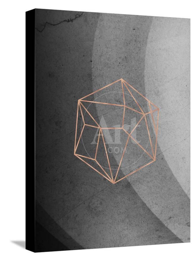 Geometric Solids On Marble Stretched Canvas Print Emanuela Carratoni Art Com