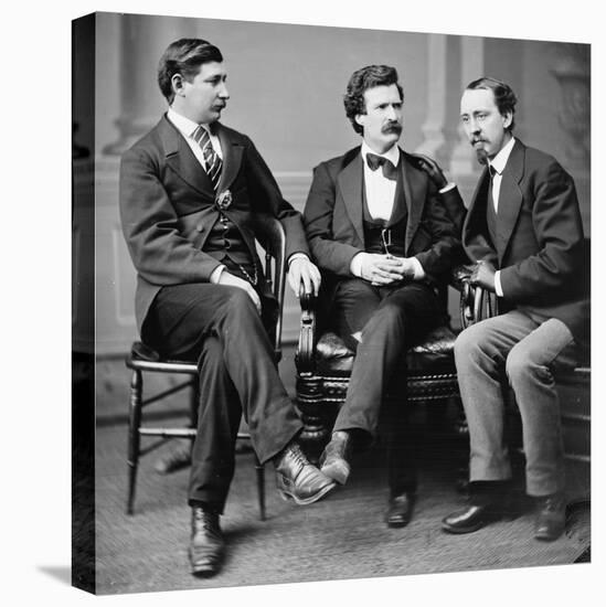 George Alfred Townsend, Mark Twain and David Gray, 1871-Science Source-Premier Image Canvas
