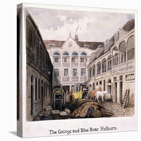 George and Blue Boar Inn, Holborn, London, C1850-null-Premier Image Canvas