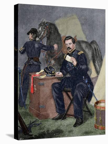 George Brinton Mcclellan (1826 Ai? 1885). Militar (American Civil War).. 19th Century. Coloured-null-Premier Image Canvas