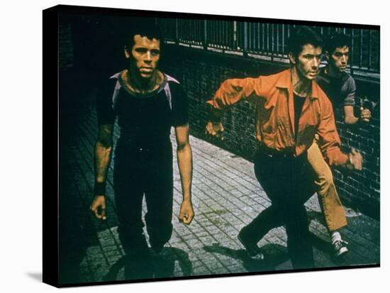 George Chakiris as Bernardo Leads Two Others Into Turf of Rival Gang in West Side Story-Gjon Mili-Premier Image Canvas