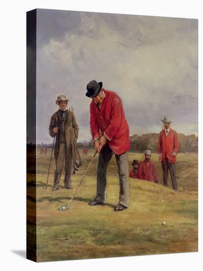George Glennie Putting at Blackheath with Putting Cleek, 1881-Heywood Hardy-Premier Image Canvas