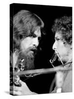 George Harrison and Bob Dylan Performing Together at Rock Concert Benefiting Bangladesh-Bill Ray-Premier Image Canvas