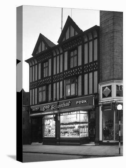 George Schonhuts Butchers Shop in Rotherham, South Yorkshire, 1955-Michael Walters-Premier Image Canvas