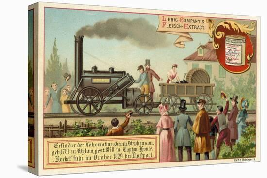 George Stephenson's Steam Locomotive Rocket, Liverpool, 1829-null-Premier Image Canvas