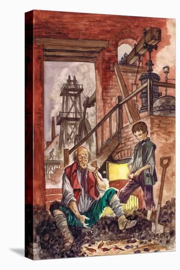 George Stephenson Watching His Father Feed Crumbs to the Robins He Had Tamed (Gouache on Paper)-Peter Jackson-Premier Image Canvas