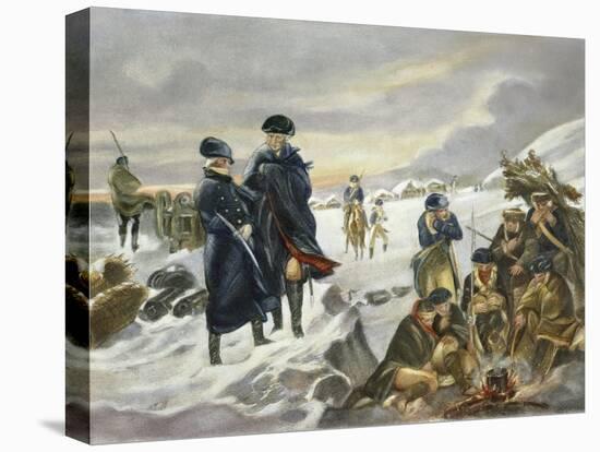 George Washington and Marquis Lafayette at Valley Forge after Alonzo Chappel-null-Premier Image Canvas