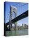 George Washington Bridge and Little Red Lighthouse, New York, USA-Geoff Renner-Premier Image Canvas