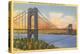 George Washington Bridge, New York City-null-Stretched Canvas