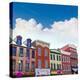 Georgetown Historical District Townhouses Facades Washington DC in USA-holbox-Premier Image Canvas