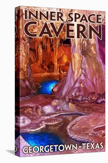 Georgetown, Texas - Inner Space Cavern-Lantern Press-Stretched Canvas