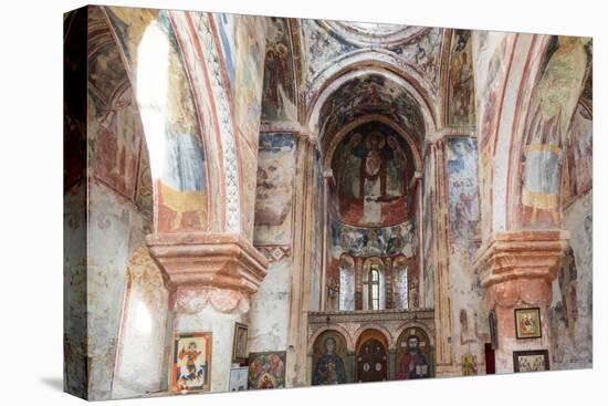 Georgia, Kutaisi. Religious Artwork Inside the Gelati Monastery-Alida Latham-Premier Image Canvas