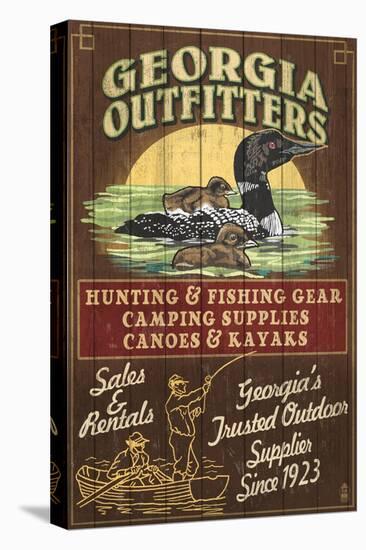 Georgia - Loon Outfitters-Lantern Press-Stretched Canvas