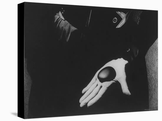 Georgia O'Keeffe Holding One of Her Favorite Stones in Her Palm-John Loengard-Premier Image Canvas