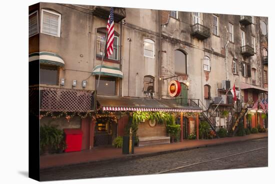 Georgia, Savannah, Historic Buildings Along River Street-Joanne Wells-Premier Image Canvas