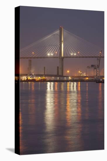 Georgia, Savannah, Span of the Talmadge Memorial Bridge-Joanne Wells-Premier Image Canvas
