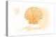 Georgia - Scallop Shell - Yellow - Coastal Icon-Lantern Press-Stretched Canvas