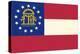Georgia State Flag-Lantern Press-Stretched Canvas