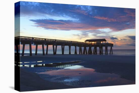 Georgia, Tybee Island, Early Morning at the Pier-Joanne Wells-Premier Image Canvas