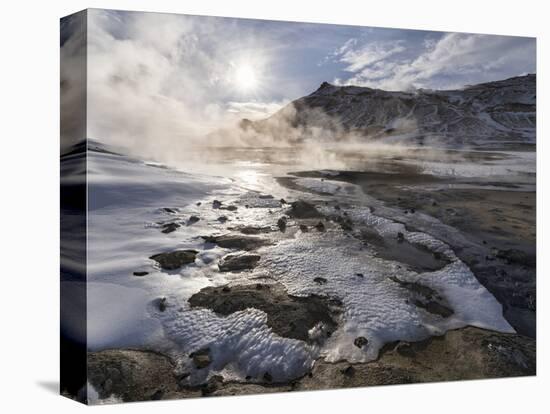 Geothermal Area Hverarond with Mudpots, Fumaroles and Sulfatases Near Lake Myvatn and the Ring Road-Martin Zwick-Premier Image Canvas