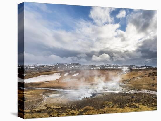 Geothermal Area Seltun Heated by the Volcano Krysuvik on Reykjanes Peninsula During Winter-Martin Zwick-Premier Image Canvas