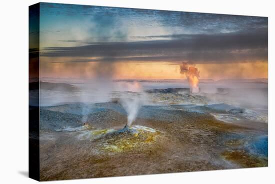 Geothermal Hot Springs, Mud Pots and Fumaroles, Namaskard Close to Lake Myvatn, Northern, Iceland-Ragnar Th Sigurdsson-Premier Image Canvas