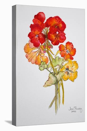 Geranium and Nasturtiums, 2014-Joan Thewsey-Premier Image Canvas