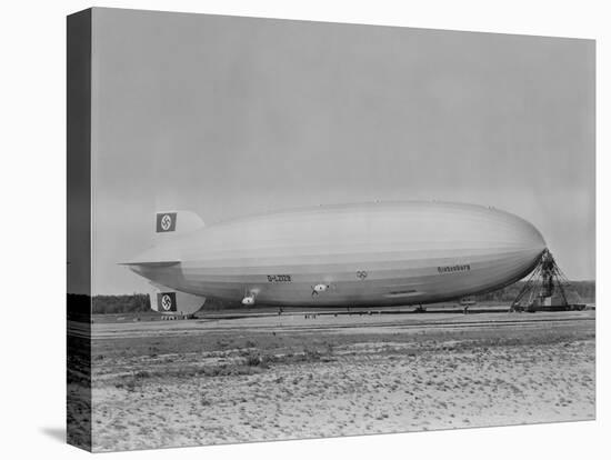 German Airship Hindenburg Moored at Lakehurst New Jersey, Ca. 1933-1937 15-1418M-null-Stretched Canvas