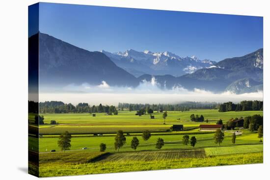 German Alpine Foothills with Karwendel Mountains Near Penzberg-Ralf Gerard-Premier Image Canvas