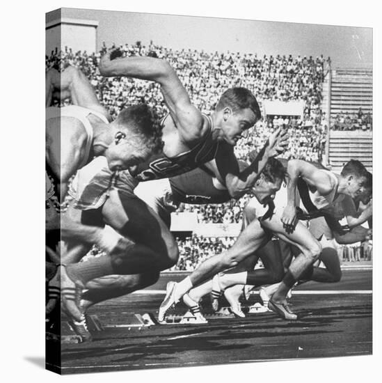 German Armin Harry During Men's 100 Meter Dash Event in Olympics-George Silk-Premier Image Canvas