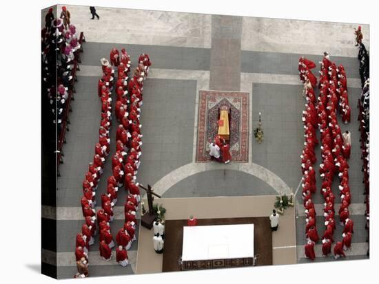 German Cardinal Joseph Ratzinger Conducts a Funeral Mass-null-Premier Image Canvas