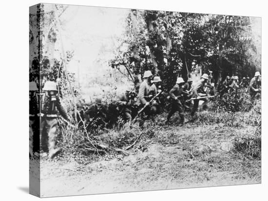 German Infantry in Gas Masks WWI-Robert Hunt-Premier Image Canvas