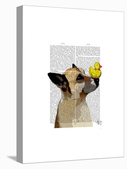 German Shepherd Dog and Duck-Fab Funky-Stretched Canvas