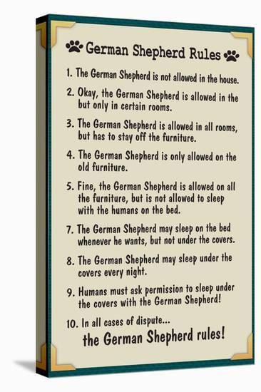 German Shepherd House Rules-null-Stretched Canvas