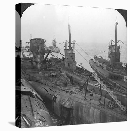 German Submarines Secured in a Channel Port, C1918-C1919-null-Premier Image Canvas