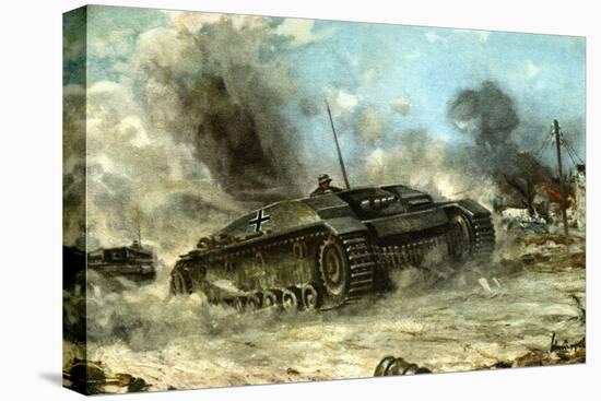 German Tank in Action on the Russian Front, World War II, 1942-1943-null-Premier Image Canvas