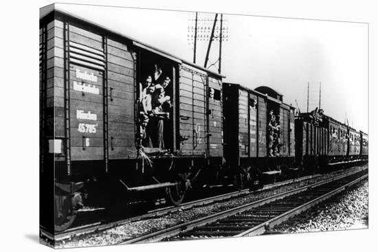 German Troops Arriving by Train, Paris, August 1940-null-Premier Image Canvas