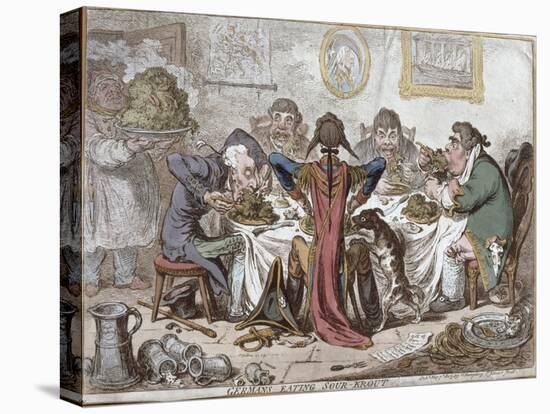 "Germans Eating Sour-Krout", Pub. by Hannah Humphrey, 1803-James Gillray-Premier Image Canvas