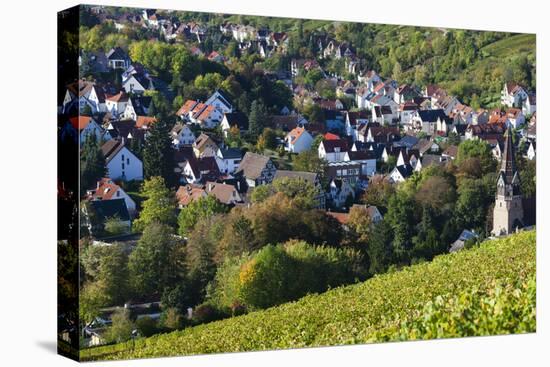 Germany, Baden-Wurttemburg, Stuttgart-Uhlbach, Vineyards Above Unter-Turkheim in Fall-Walter Bibikow-Premier Image Canvas