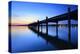 Germany, Bavaria, Ammersee (Lake Ammer), Herrsching, Footbridge at Sundown-Andreas Vitting-Premier Image Canvas