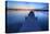 Germany, Bavaria, Ammersee (Lake Ammer), Herrsching, Footbridge at Sundown-Andreas Vitting-Premier Image Canvas