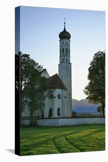 Germany, Bavaria, Church of Saint Coloman at Schwangau Near FŸssen, Evening Light-Uwe Steffens-Premier Image Canvas