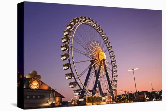 Germany, Bavaria, Munich, Oktoberfest, Oktoberfest, Ferris Wheel, Evening-Udo Siebig-Premier Image Canvas