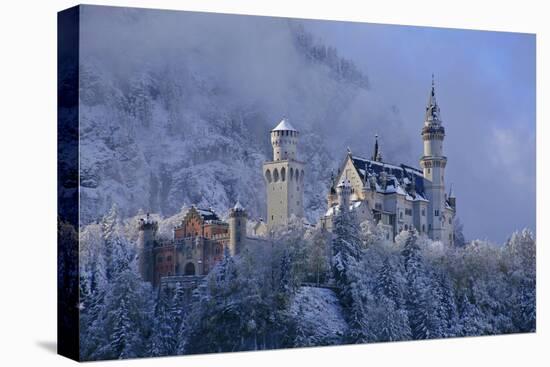 Germany, Bavaria, Neuschwanstein Castle in Winter, Morning Fog, Schwangau Near FŸssen-Uwe Steffens-Premier Image Canvas